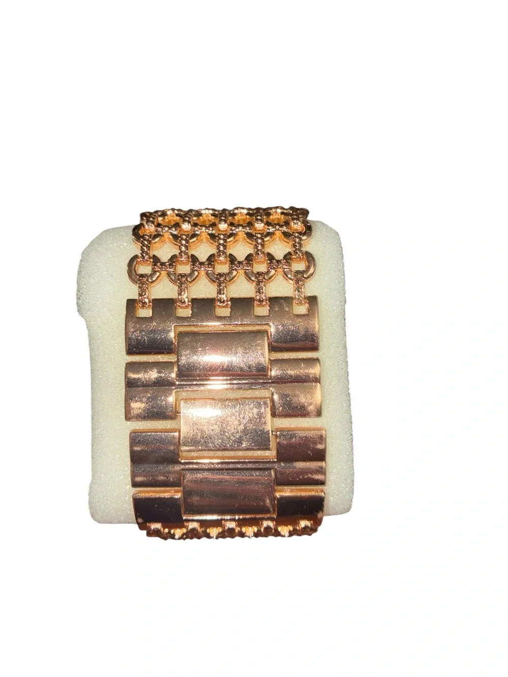 Rose Gold Cuff Bracelet Watch for Women